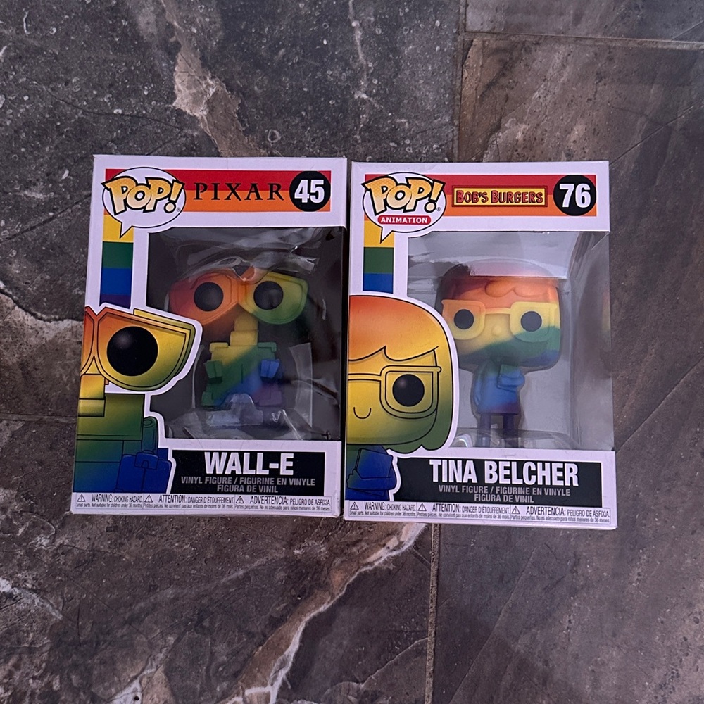 Funko Pop Pride Collection Disney Wall-E and Bobs Burgers Tina Belcher